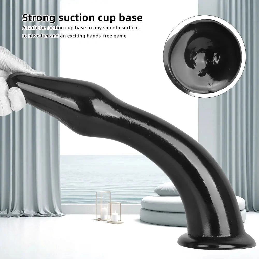 14.56in Big Long PVC Dildo Anal Plug Suction Cup For Hands-Free Play