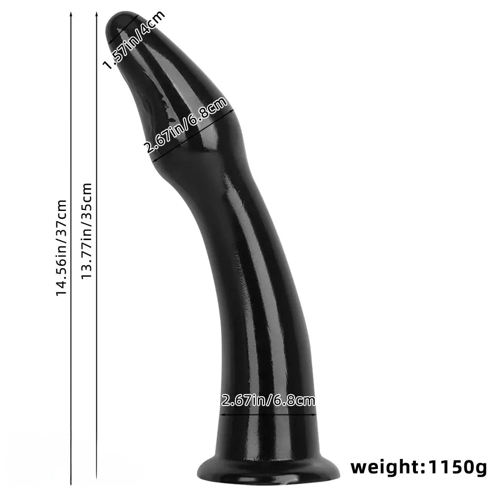 14.56in Big Long PVC Dildo Anal Plug Suction Cup For Hands-Free Play