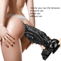 14.56in Fantasy Big Thick Black Dildo For Vaginal Anal Sex Toy