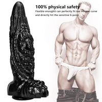 14.56in Fantasy Big Thick Black Dildo For Vaginal Anal Sex Toy