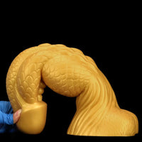 14.56in Gold Silicone Dragon Soft Big Long Realistic Design Thick Dildo