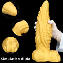 14.56in Premium Gold Liquid Large Soft Long Fantasy Silicone Dildo
