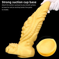 14.56in Premium Gold Liquid Large Soft Long Fantasy Silicone Dildo