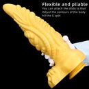 14.56in Premium Gold Liquid Large Soft Long Fantasy Silicone Dildo
