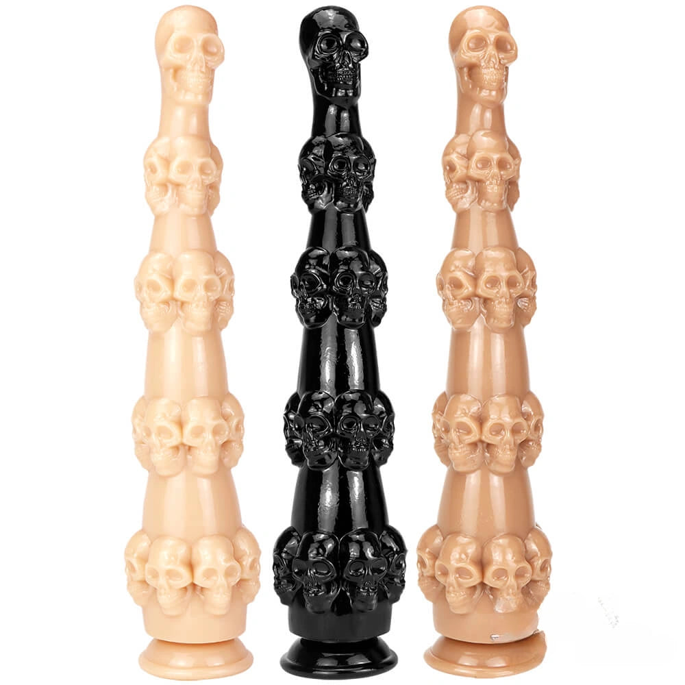 14.56in Skull Dildo Sex Toy For Men Anus Stimulation Sex Orgasm