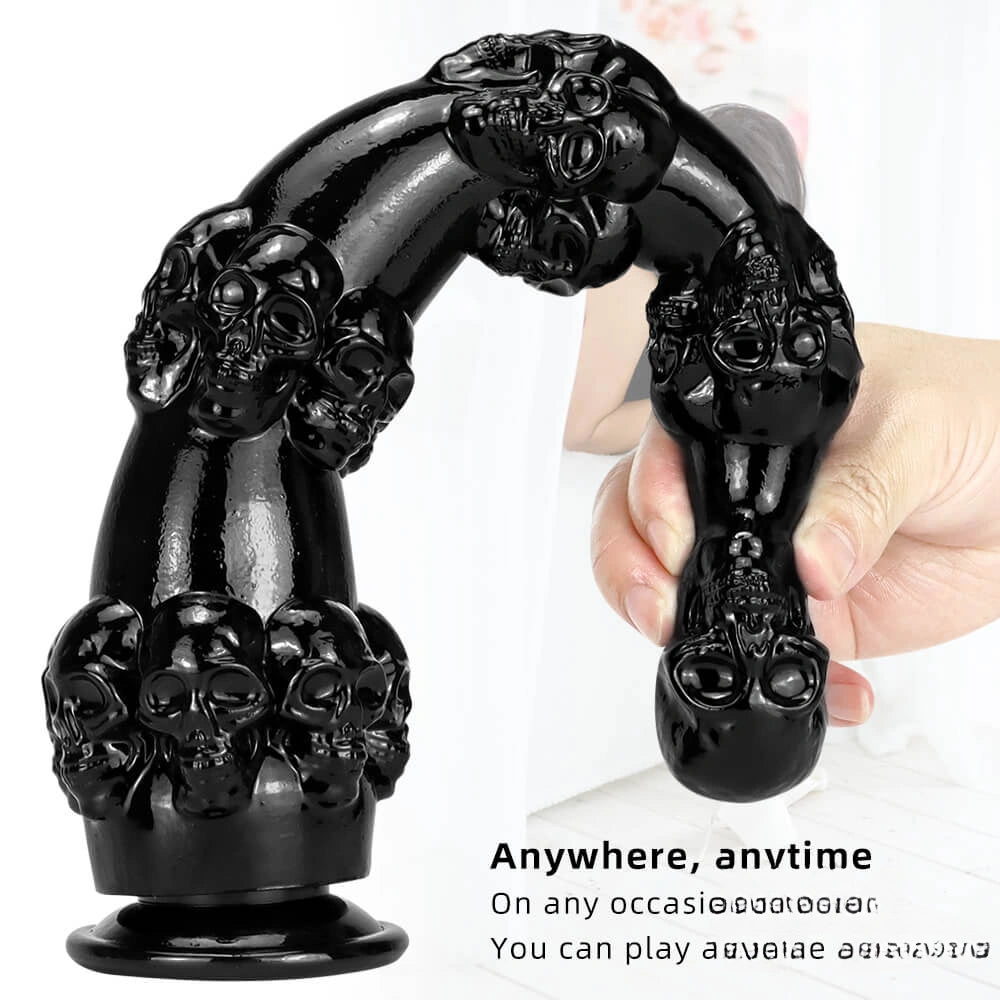 14.56in Skull Dildo Sex Toy For Men Anus Stimulation Sex Orgasm