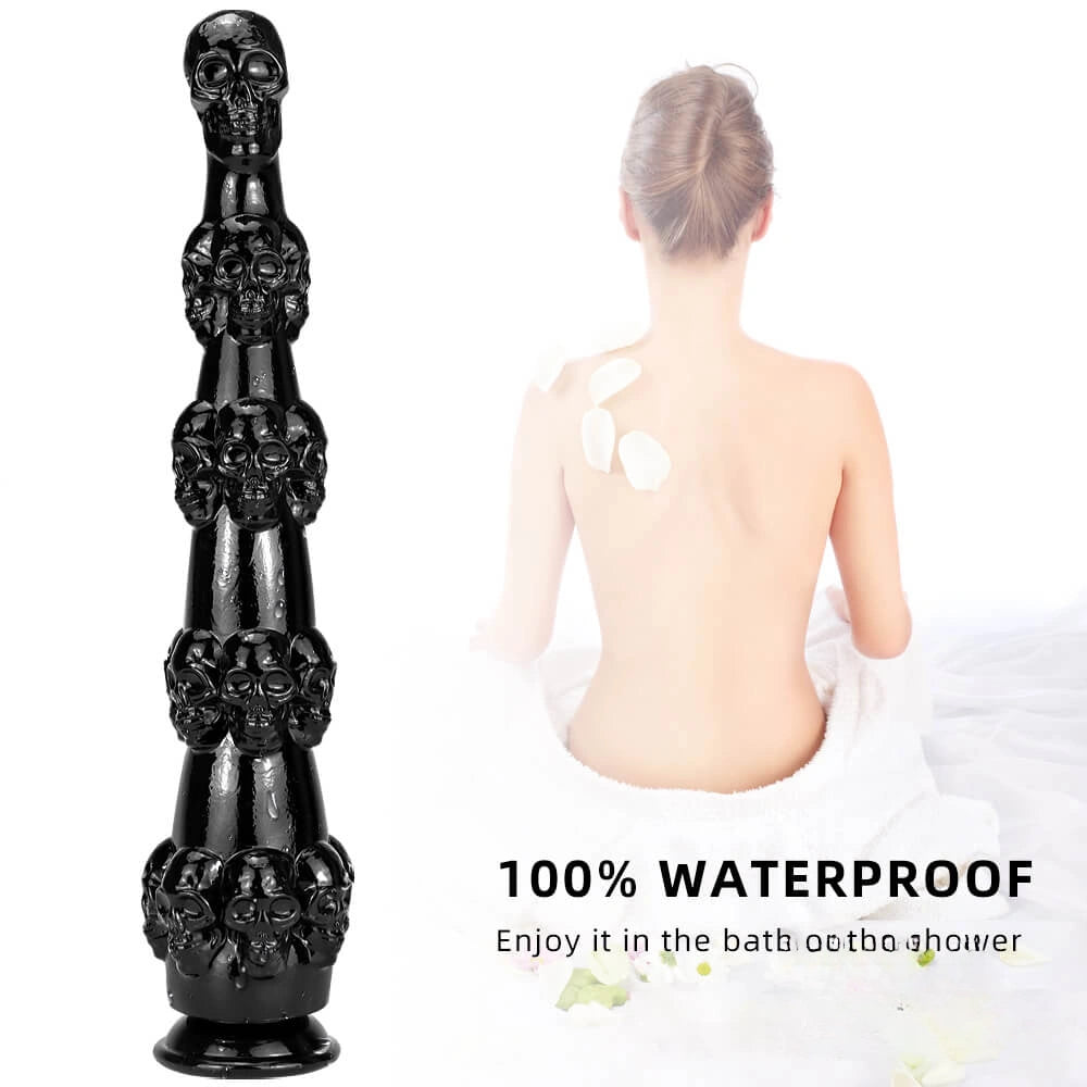 14.56in Skull Dildo Sex Toy For Men Anus Stimulation Sex Orgasm