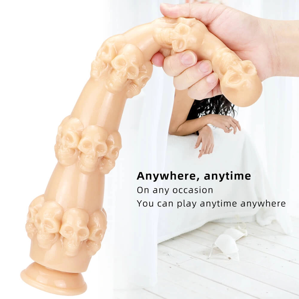14.56in Skull Dildo Sex Toy For Men Anus Stimulation Sex Orgasm