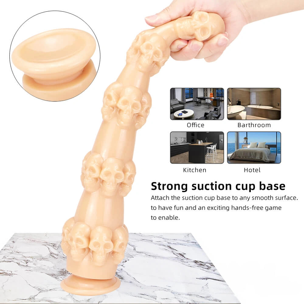 14.56in Skull Dildo Sex Toy For Men Anus Stimulation Sex Orgasm