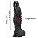 14.56in Women Men Big Black Thick Long Dragon Fantasy Monster Dildo