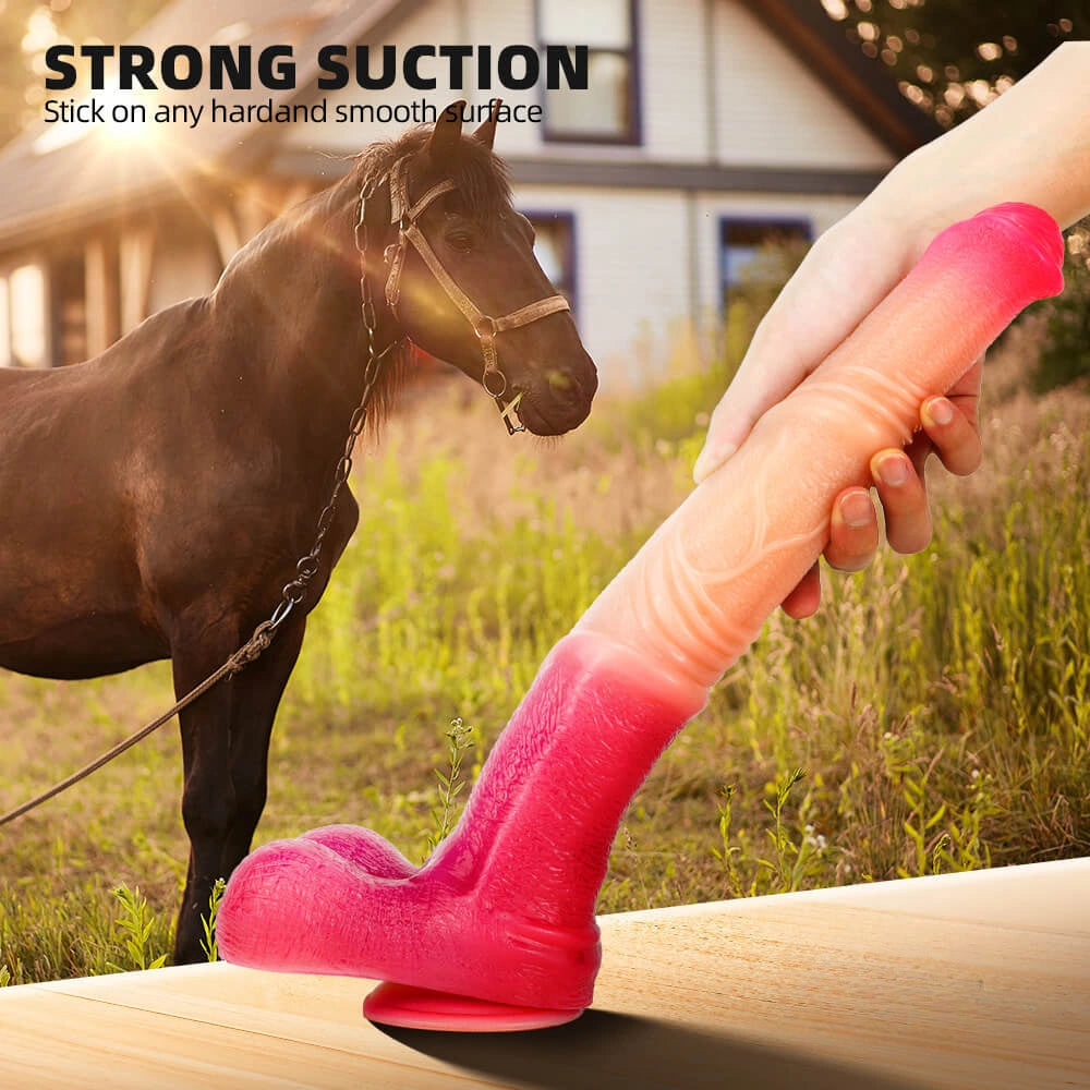 14.57in Big Horse Dildo Ombre Soft New Dildo For Women