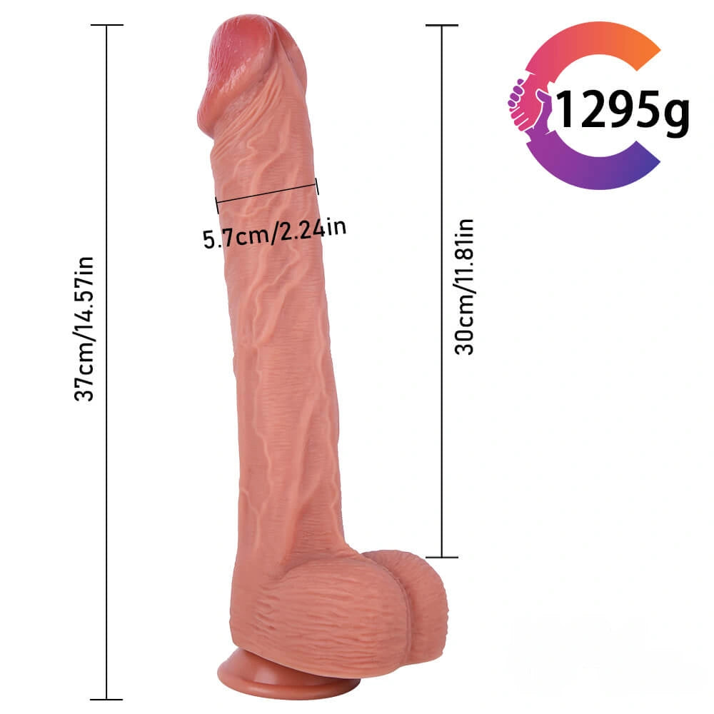 14.57in Big Long Soft Touching Dildo Sex Toy For Vagina Anus