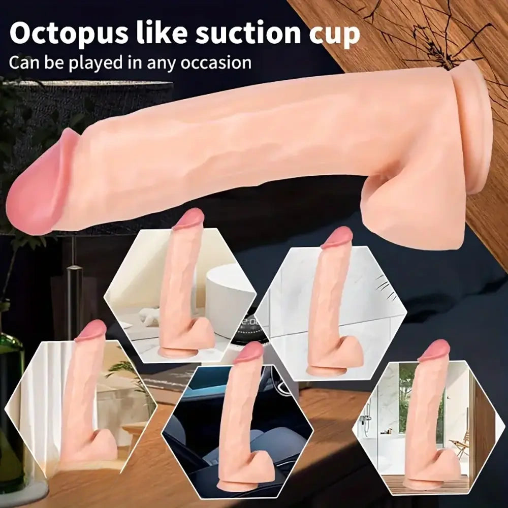 14.57in Huge Long Realistic Dildo For G-Spot Stimulation Anal Sex Play