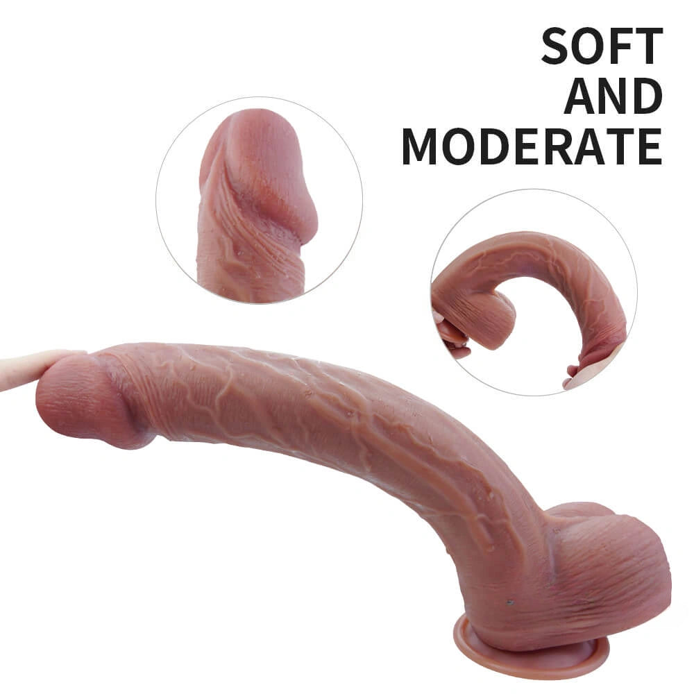 14.57in Hypertrophy Glans Fine Surface Long Dildo Adult Toy