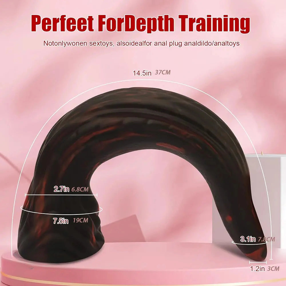 14.5in Fantasy Monster Huge Silicone Soft Dildo For Women Men Gay