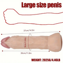 14.5in Large Size Thick Glans Real Penis Strong Suction Cup Dildo