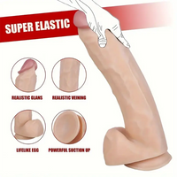 14.5in Large Size Thick Glans Real Penis Strong Suction Cup Dildo