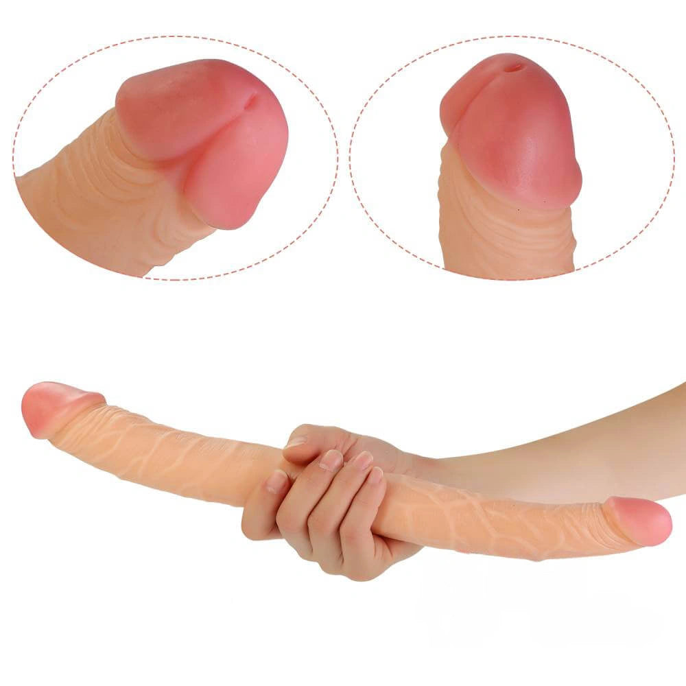 14.6in 10.6in Big Small Double Lifelike Dildo For Adult Men Women Using