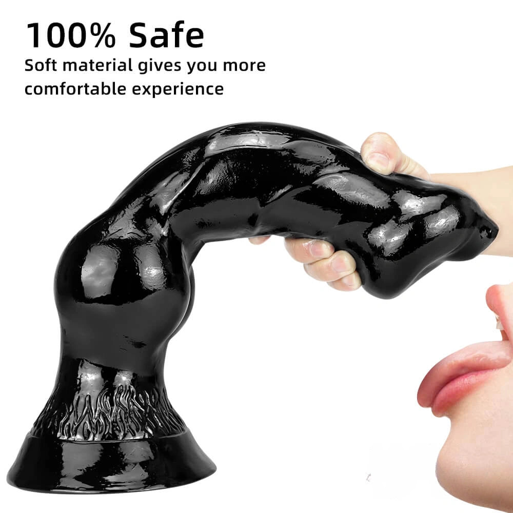 14.76in Big Thick Animal Dog Dildo Realistic Sex Toy With Sucker