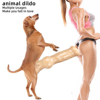14.76in Big Thick Animal Dog Dildo Realistic Sex Toy With Sucker
