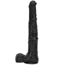 14.76in Extra Long Huge Black PVC Animal Cock Horse Cock Dildo