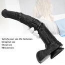 14.76in Extra Long Huge Black PVC Animal Cock Horse Cock Dildo