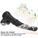 14.76in Extra Long Huge Black PVC Animal Cock Horse Cock Dildo