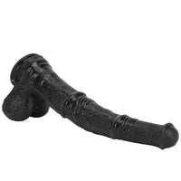 14.76in Extra Long Huge Black PVC Animal Cock Horse Cock Dildo
