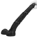 14.76in Extra Long Huge Black PVC Animal Cock Horse Cock Dildo