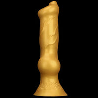 14.76in Golden Silicone Soft Huge Thick Dog Knot Dildo For Couple Pleasure