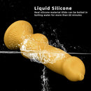 14.76in Golden Silicone Soft Huge Thick Dog Knot Dildo For Couple Pleasure