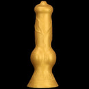 14.76in Golden Silicone Soft Huge Thick Dog Knot Dildo For Couple Pleasure
