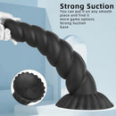 14.76in Silicone Black Extra Large Thick Anal Plug Dildo For Anal Masturbation