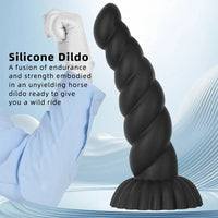 14.76in Silicone Black Extra Large Thick Anal Plug Dildo For Anal Masturbation
