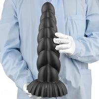 14.76in Silicone Black Extra Large Thick Anal Plug Dildo For Anal Masturbation