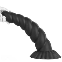 14.76in Silicone Black Extra Large Thick Anal Plug Dildo For Anal Masturbation