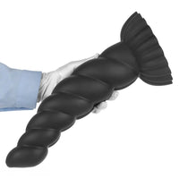 14.76in Silicone Black Extra Large Thick Anal Plug Dildo For Anal Masturbation