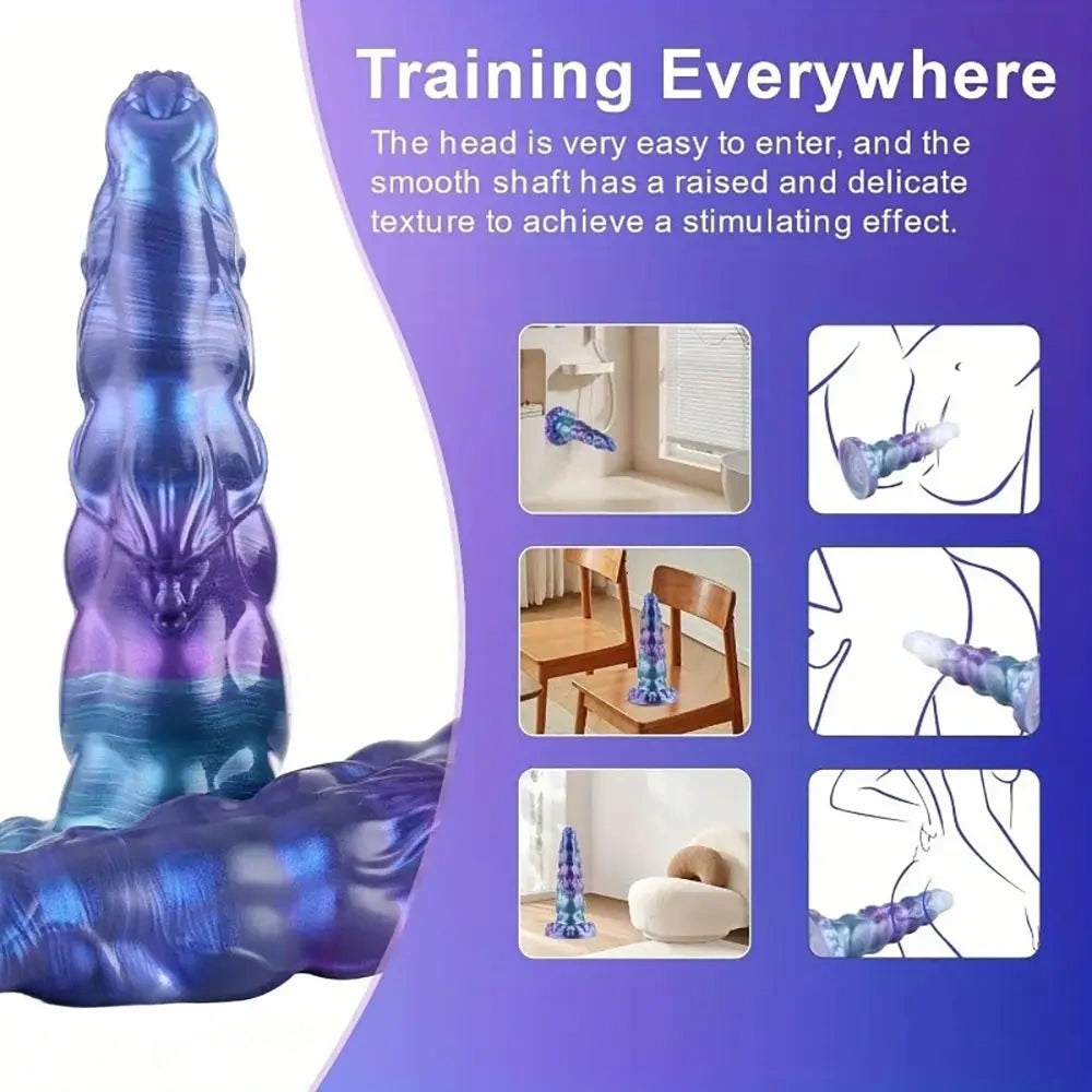 14.76in Super Huge Classic Realistic Fantasy Silicone Thick Women Dildo
