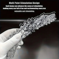 14.8in 18.7in 22.6in Clear Long Dual Heads Huge Spiked Dildo For Women