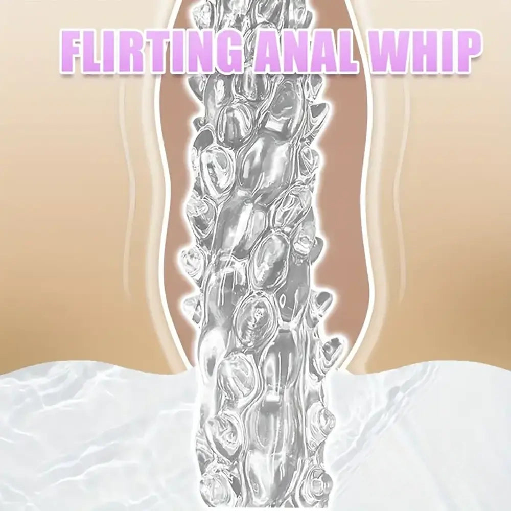 14.8in 18.7in 22.6in Clear Long Dual Heads Huge Spiked Dildo For Women