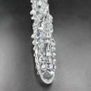 14.8in 18.7in 22.6in Clear Long Dual Heads Huge Spiked Dildo For Women