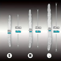 14.8in 18.7in 22.6in Clear Long Dual Heads Huge Spiked Dildo For Women