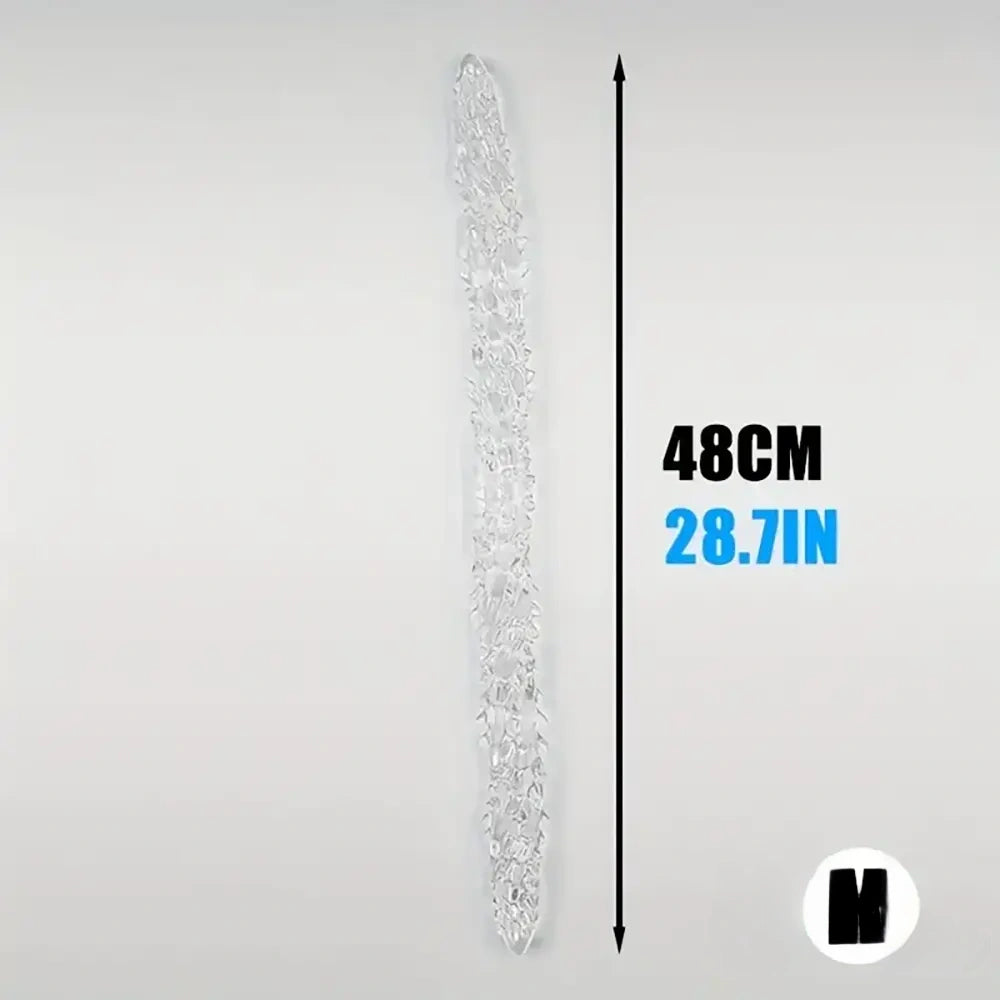 14.8in 18.7in 22.6in Clear Long Dual Heads Huge Spiked Dildo For Women
