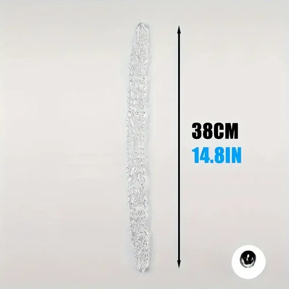 14.8in 18.7in 22.6in Clear Long Dual Heads Huge Spiked Dildo For Women