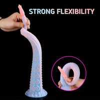 14.96in 18.11in Big Long Flower Petal Silicone Soft Dildo For Women Men