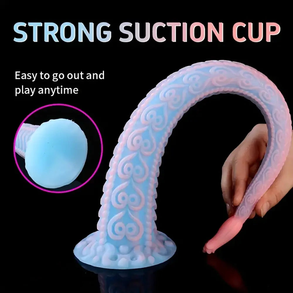 14.96in 18.11in Big Long Flower Petal Silicone Soft Dildo For Women Men