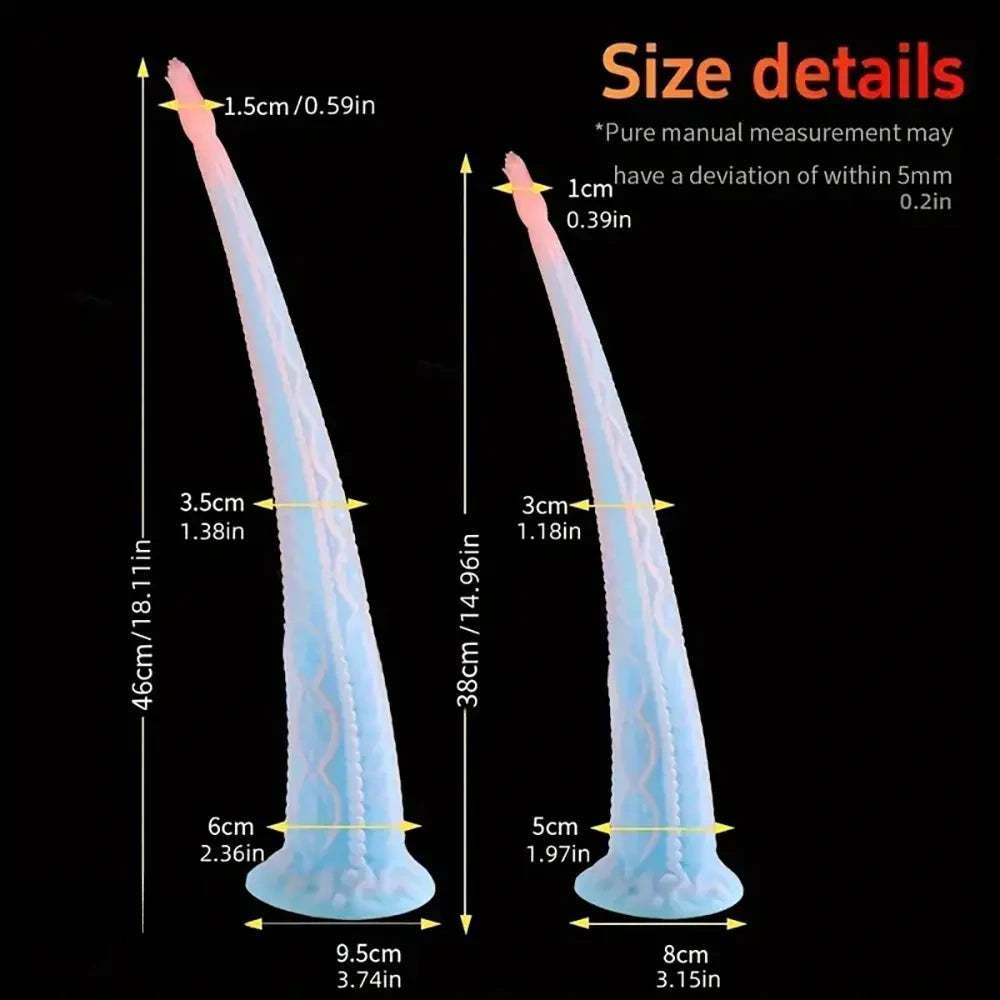 14.96in 18.11in Big Long Flower Petal Silicone Soft Dildo For Women Men