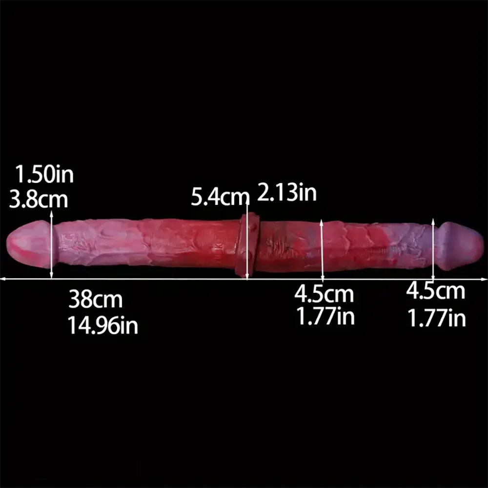 14.96in Realistic Silicone Dual-Headed Long Soft Big Dildo For Adults