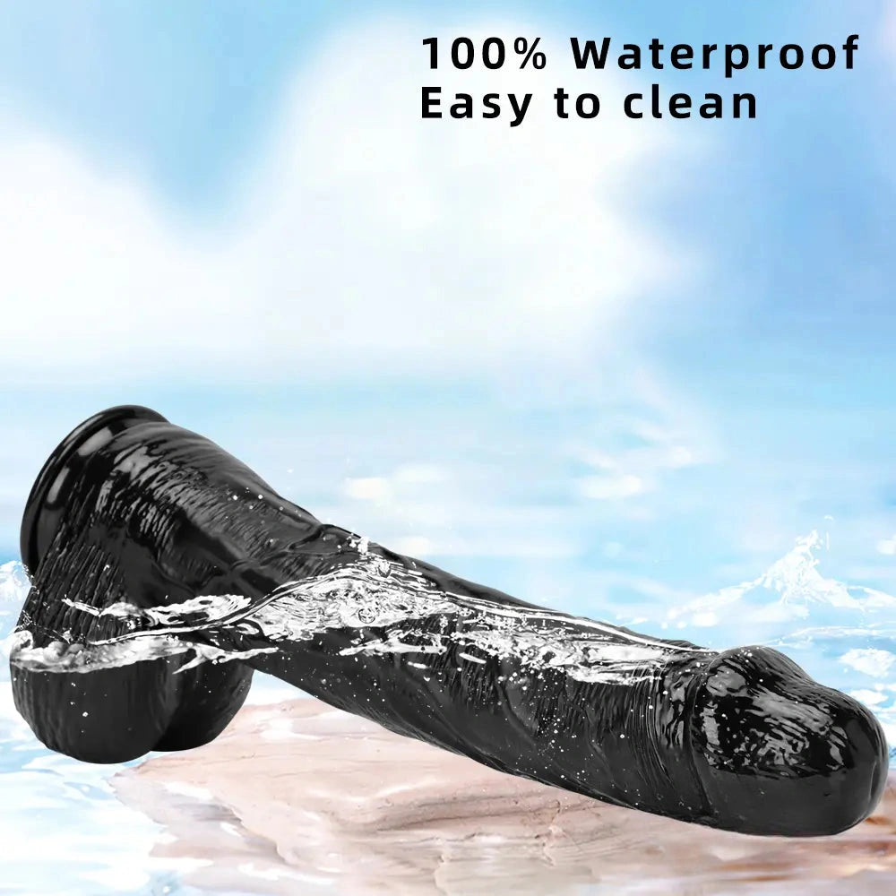 14.96in Women Men Big Black Thick Long Dildo Adult Sex Toy For Anal Vaginal