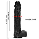 14.96in Women Men Big Black Thick Long Dildo Adult Sex Toy For Anal Vaginal